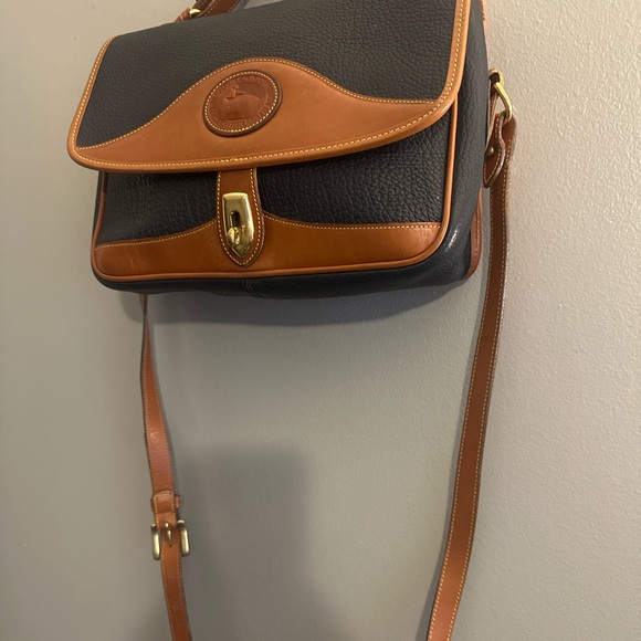 Dooney & Bourke Dark Navy and Brown Crossbody Bag - Picture 8 of 11